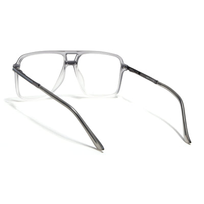 EyeJack Titex Matt Grey Wayfarer Eyeglasses for Men & Women (18908CL319-C6)