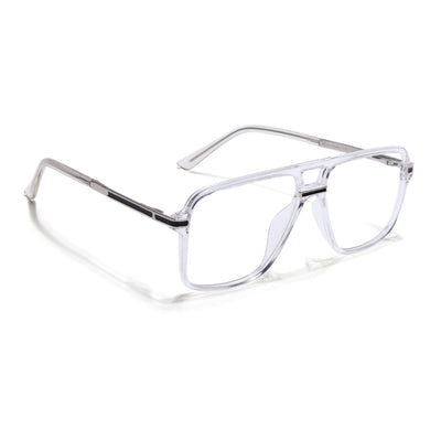 EyeJack Titex Transparent Wayfarer Eyeglasses for Men & Women (18908CL320-C7)