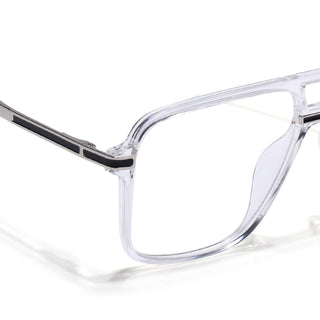 EyeJack Titex Transparent Wayfarer Eyeglasses for Men & Women (18908CL320-C7)