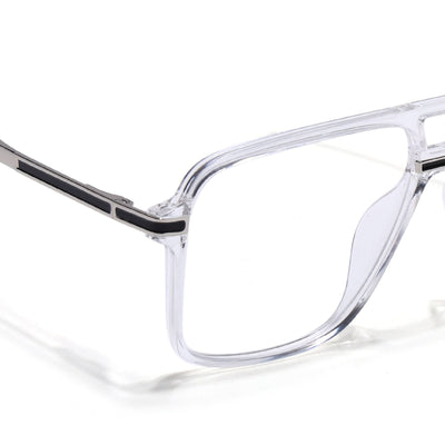 EyeJack Titex Transparent Wayfarer Eyeglasses for Men & Women (18908CL320-C7)