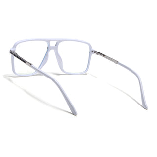EyeJack Titex White Wayfarer Eyeglasses for Men & Women (18908CL321-C8)