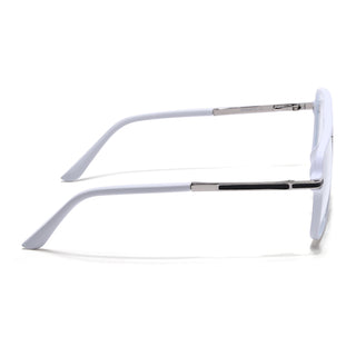 EyeJack Titex White Wayfarer Eyeglasses for Men & Women (18908CL321-C8)