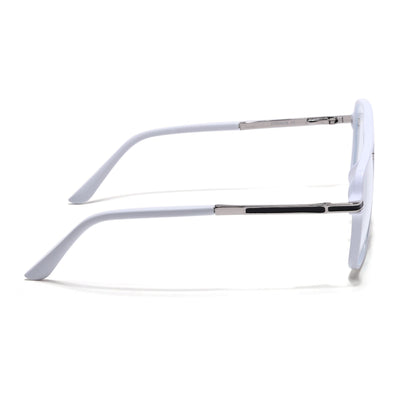 EyeJack Titex White Wayfarer Eyeglasses for Men & Women (18908CL321-C8)