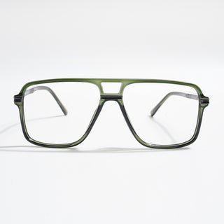 EyeJack Titex Green Wayfarer Eyeglasses for Men & Women (18908CL322-C9)