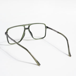 EyeJack Titex Green Wayfarer Eyeglasses for Men & Women (18908CL322-C9)