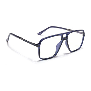 EyeJack Titex Blue Wayfarer Eyeglasses for Men & Women (18908CL323-C10)