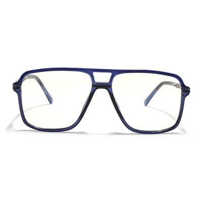 EyeJack Titex Blue Wayfarer Eyeglasses for Men & Women (18908CL323-C10)