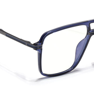 EyeJack Titex Blue Wayfarer Eyeglasses for Men & Women (18908CL323-C10)