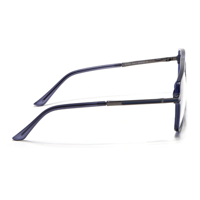 EyeJack Titex Blue Wayfarer Eyeglasses for Men & Women (18908CL323-C10)