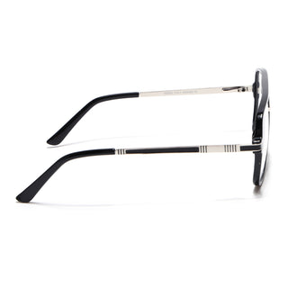 EyeJack Titex Shine Black & Silver Wayfarer Eyeglasses for Men & Women (18909CL326-C2)