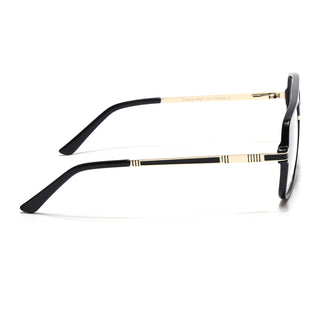 EyeJack Titex Shine Black & Golden Wayfarer Eyeglasses for Men & Women (18909CL327-C3)