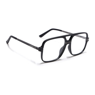 EyeJack Titex Matt Black & Grey Wayfarer Eyeglasses for Men & Women (18909CL328-C4)