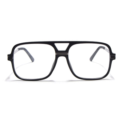 EyeJack Titex Matt Black & Grey Wayfarer Eyeglasses for Men & Women (18909CL328-C4)