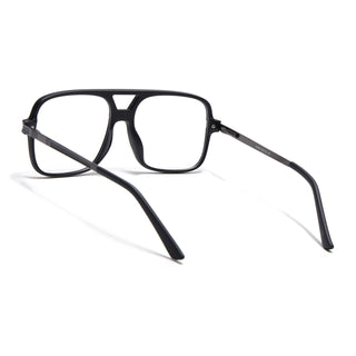 EyeJack Titex Matt Black & Grey Wayfarer Eyeglasses for Men & Women (18909CL328-C4)