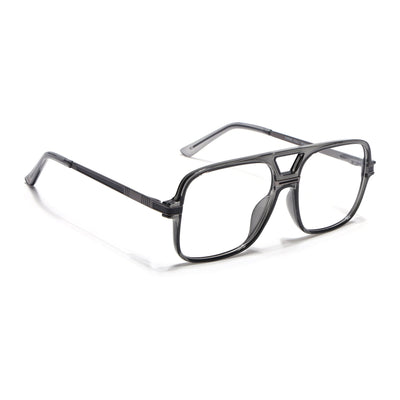 EyeJack Titex Shine Grey Wayfarer Eyeglasses for Men & Women (18909CL329-C5)