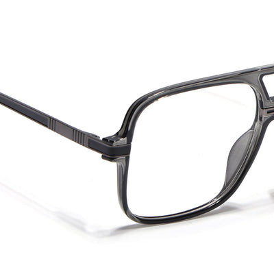 EyeJack Titex Shine Grey Wayfarer Eyeglasses for Men & Women (18909CL329-C5)
