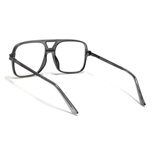 EyeJack Titex Shine Grey Wayfarer Eyeglasses for Men & Women (18909CL329-C5)