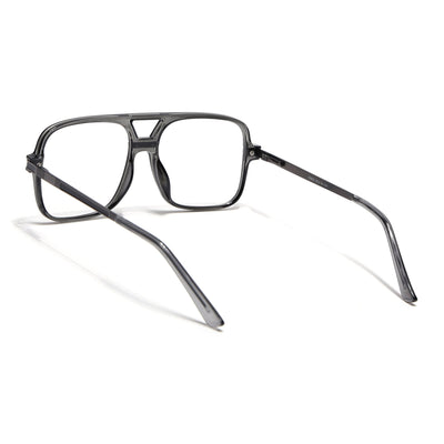 EyeJack Titex Shine Grey Wayfarer Eyeglasses for Men & Women (18909CL329-C5)