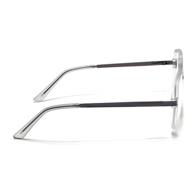 EyeJack Titex Matt Grey Wayfarer Eyeglasses for Men & Women (18909CL330-C6)