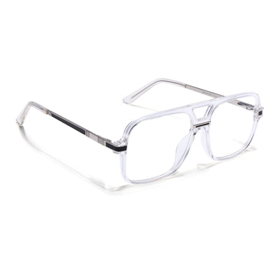 EyeJack Titex Transparent Wayfarer Eyeglasses for Men & Women (18909CL331-C7)