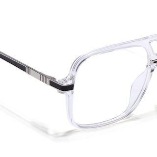 EyeJack Titex Transparent Wayfarer Eyeglasses for Men & Women (18909CL331-C7)