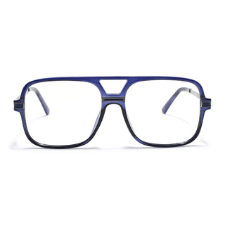 EyeJack Titex Blue Wayfarer Eyeglasses for Men & Women (18909CL334-C10)