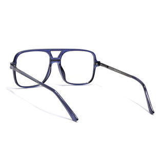 EyeJack Titex Blue Wayfarer Eyeglasses for Men & Women (18909CL334-C10)