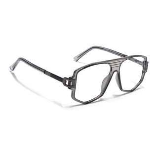 EyeJack Titex Shine Grey Wayfarer Eyeglasses for Men & Women (18910CL340-C5)
