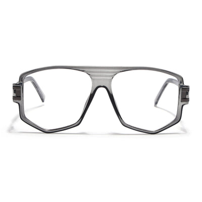 EyeJack Titex Shine Grey Wayfarer Eyeglasses for Men & Women (18910CL340-C5)