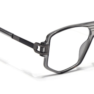 EyeJack Titex Shine Grey Wayfarer Eyeglasses for Men & Women (18910CL340-C5)