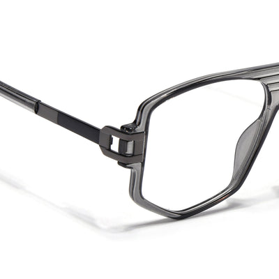 EyeJack Titex Shine Grey Wayfarer Eyeglasses for Men & Women (18910CL340-C5)