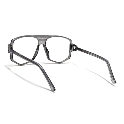 EyeJack Titex Shine Grey Wayfarer Eyeglasses for Men & Women (18910CL340-C5)