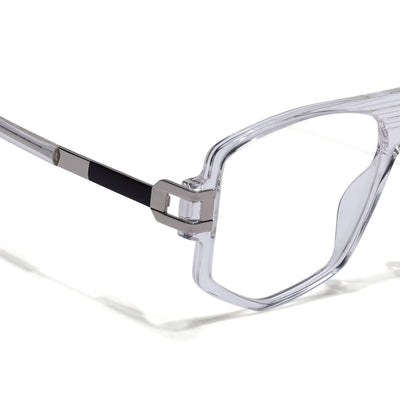EyeJack Titex Transparent Wayfarer Eyeglasses for Men & Women (18910CL342-C7)
