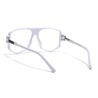 EyeJack Titex White Wayfarer Eyeglasses for Men & Women (18910CL343-C8)