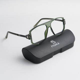 EyeJack Titex Green Wayfarer Eyeglasses for Men & Women (18910CL344-C9)