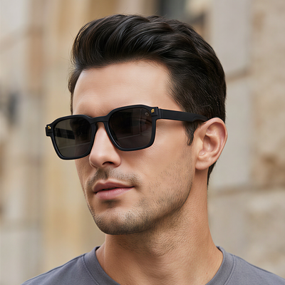 Eyejack Black Square Sunglasses for Men & Women (5668CL1044)