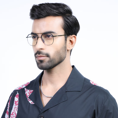 Eyejack Aura Grey & Black Wayfarer Eyeglasses for Men & Women (19001FCL1946-C1)