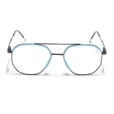 Eyejack Aura Sky Blue & Grey Wayfarer Eyeglasses for Men & Women (19001FCL1949-C4)