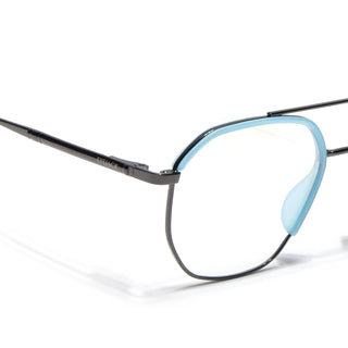 Eyejack Aura Sky Blue & Grey Wayfarer Eyeglasses for Men & Women (19001FCL1949-C4)