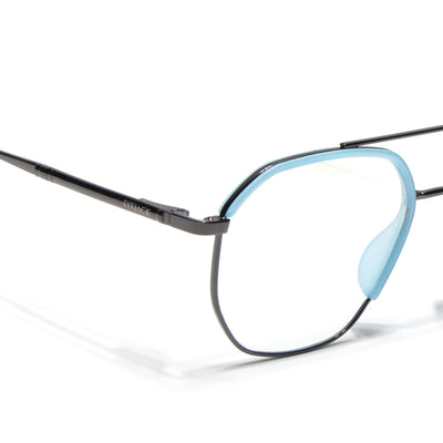 Eyejack Aura Sky Blue & Grey Wayfarer Eyeglasses for Men & Women (19001FCL1949-C4)