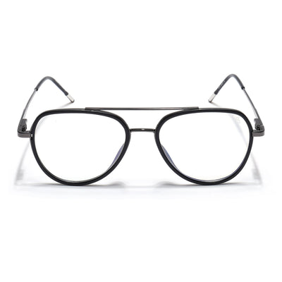 Eyejack Aura Grey & Black Wayfarer Eyeglasses for Men & Women (19002FCL1952-C1)