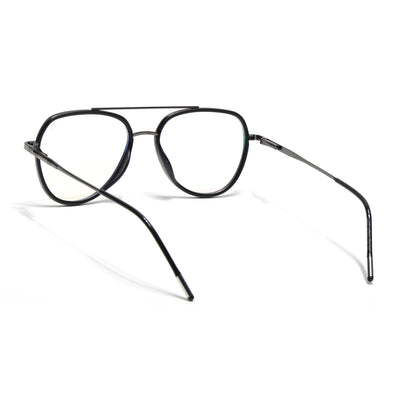 Eyejack Aura Grey & Black Wayfarer Eyeglasses for Men & Women (19002FCL1952-C1)