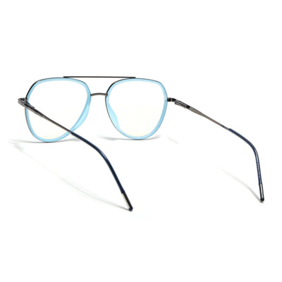 Eyejack Aura Sky Blue & Grey Wayfarer Eyeglasses for Men & Women (19002FCL1955-C4)