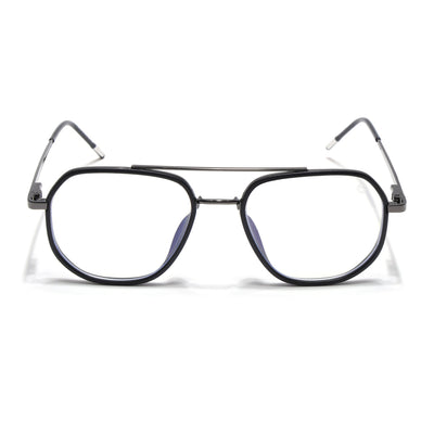 Eyejack Aura Grey & Black Wayfarer Eyeglasses for Men & Women (19003FCL1958-C1)