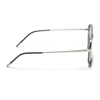 Eyejack Aura Grey & Silver Wayfarer Eyeglasses for Men & Women (19003FCL1959-C2)