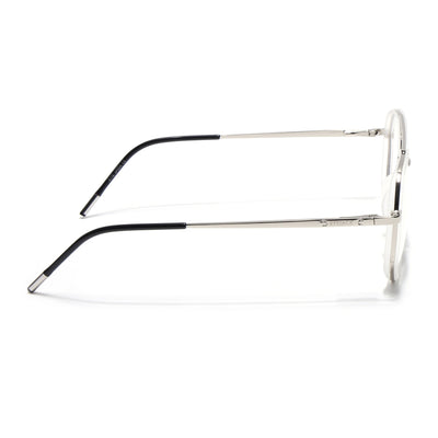 Eyejack Aura Silver & Transparent Wayfarer Eyeglasses for Men & Women (19003FCL1963-C6)