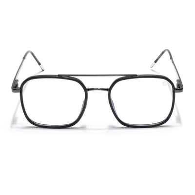 Eyejack Aura Grey & Black Wayfarer Eyeglasses for Men & Women (19004FCL1964-C1)