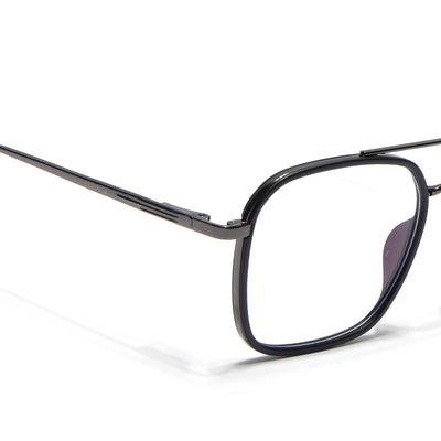 Eyejack Aura Grey & Black Wayfarer Eyeglasses for Men & Women (19004FCL1964-C1)