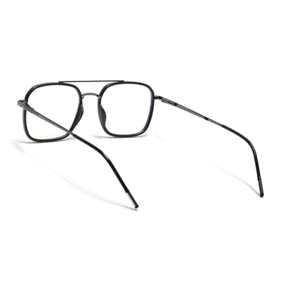 Eyejack Aura Grey & Black Wayfarer Eyeglasses for Men & Women (19004FCL1964-C1)