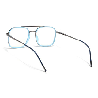 Eyejack Aura Sky Blue & Grey Wayfarer Eyeglasses for Men & Women (19004FCL1967-C4)